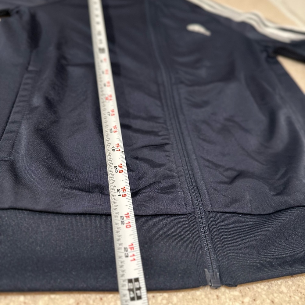 Adidas Ws Essential 3 Stripes Tricot Zip Track Jacket Pockets Raglan Small NWT - Picture 8 of 16